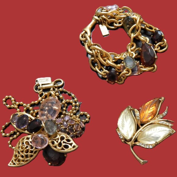 Rare Vintage Coach & Florenza Jewlery Set - 3 Pieces